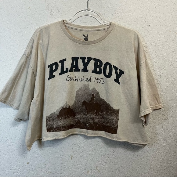 Playboy Graphic Crop Top and Lace-Up Pants - Picture 2 of 7